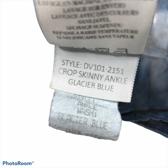 Vince Crop Skinny Ankle Glacier Blue Stretch Jeans - Picture 15 of 16